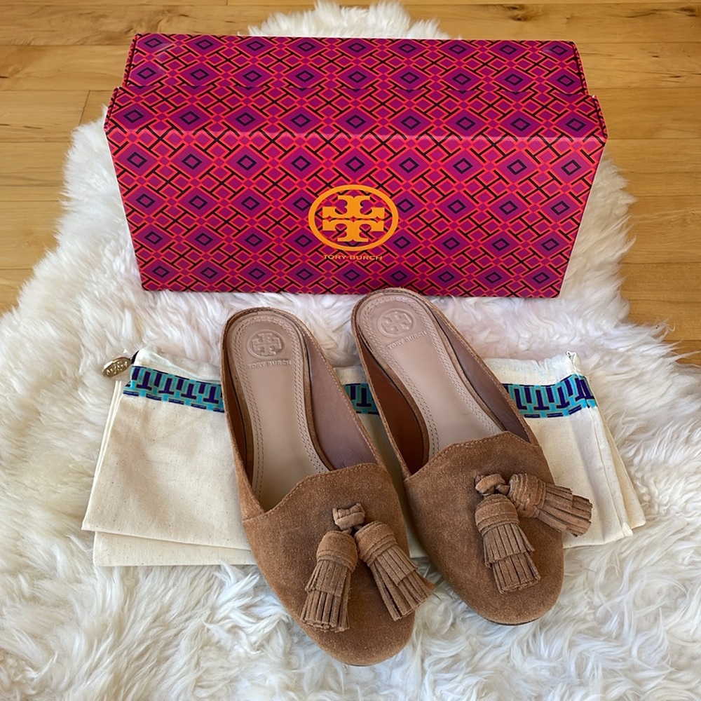 Tory Burch Salinas Tassle Slide, size 6.5